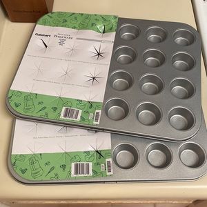CUISINART Non-stick backware 24 cup mini muffin pan 2X
